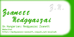 zsanett medgyaszai business card